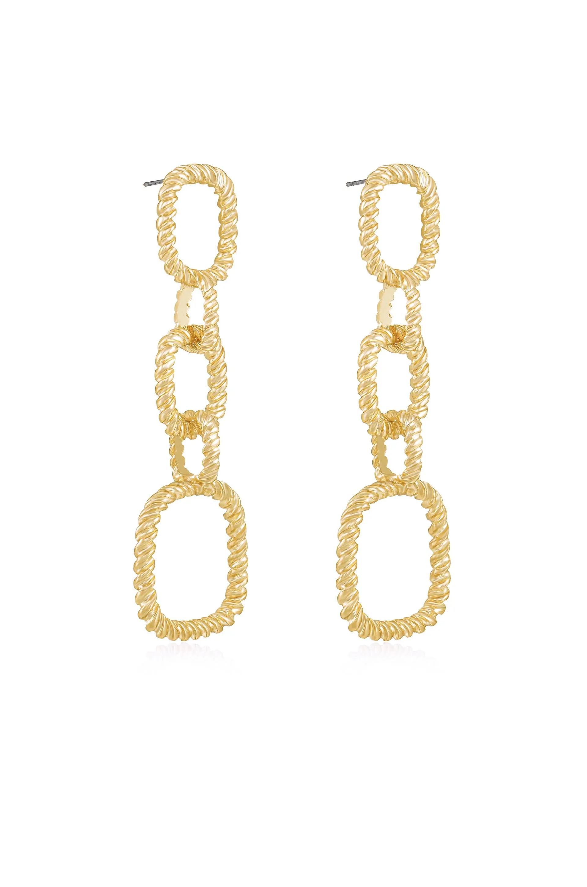 Mia Textured Drop Earrings