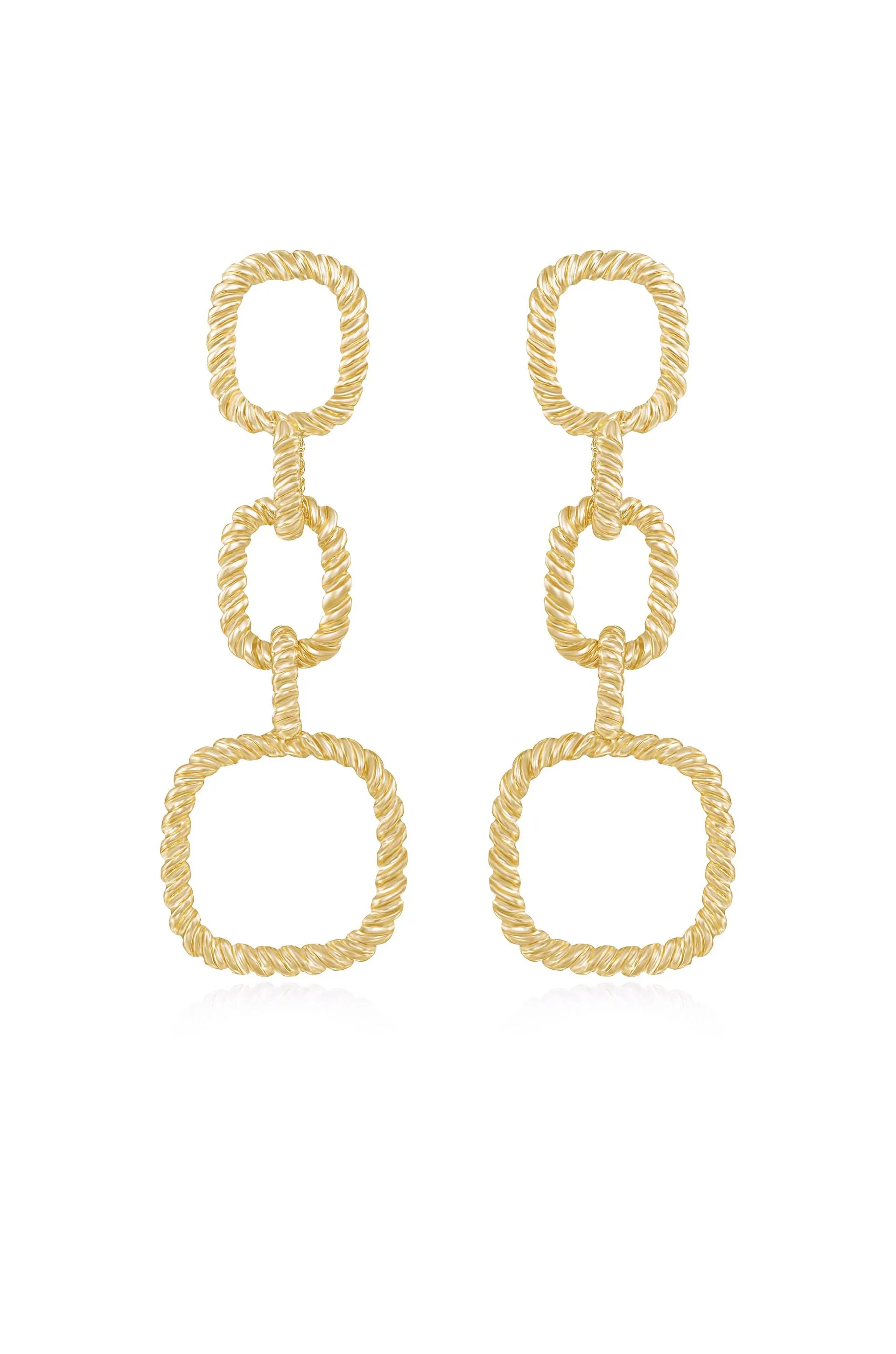 Mia Textured Drop Earrings