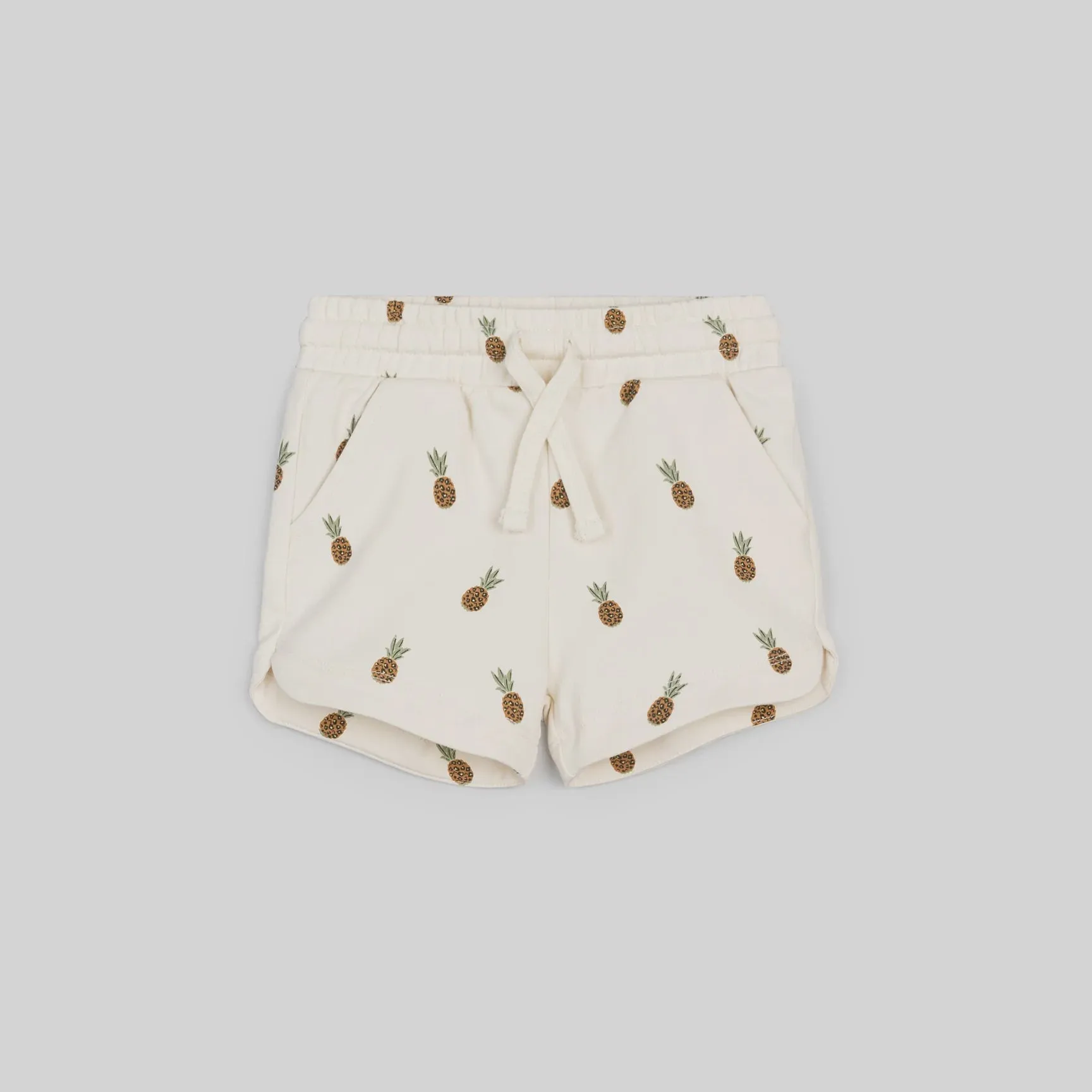 Miles the Label - Wild Pineapple Print Terry Short - Cream