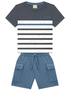 Milon Shorts & Striped T-Shirt Set
