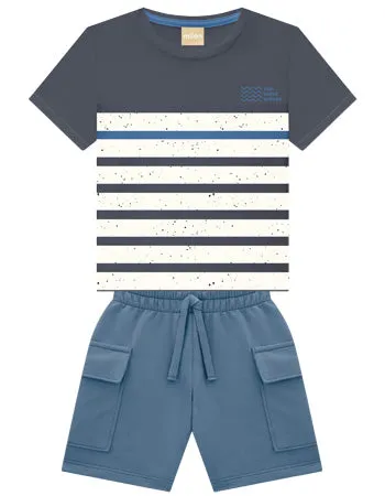 Milon Shorts & Striped T-Shirt Set