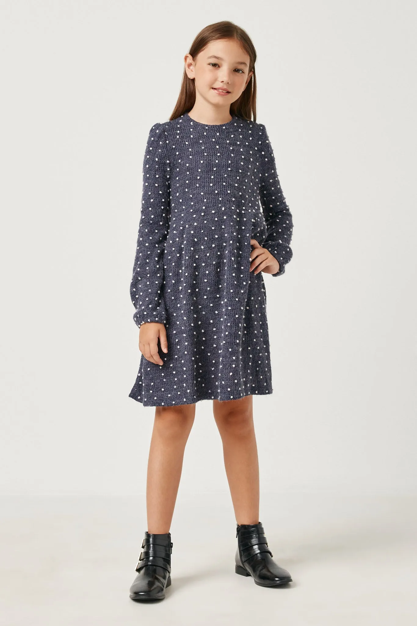 Mini Pom Pom Loose Knit Dress