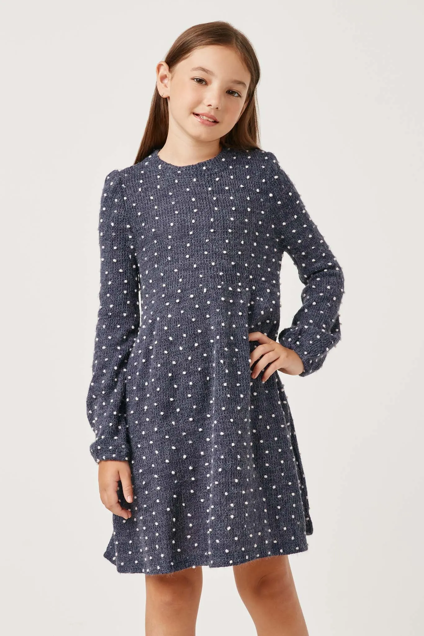 Mini Pom Pom Loose Knit Dress