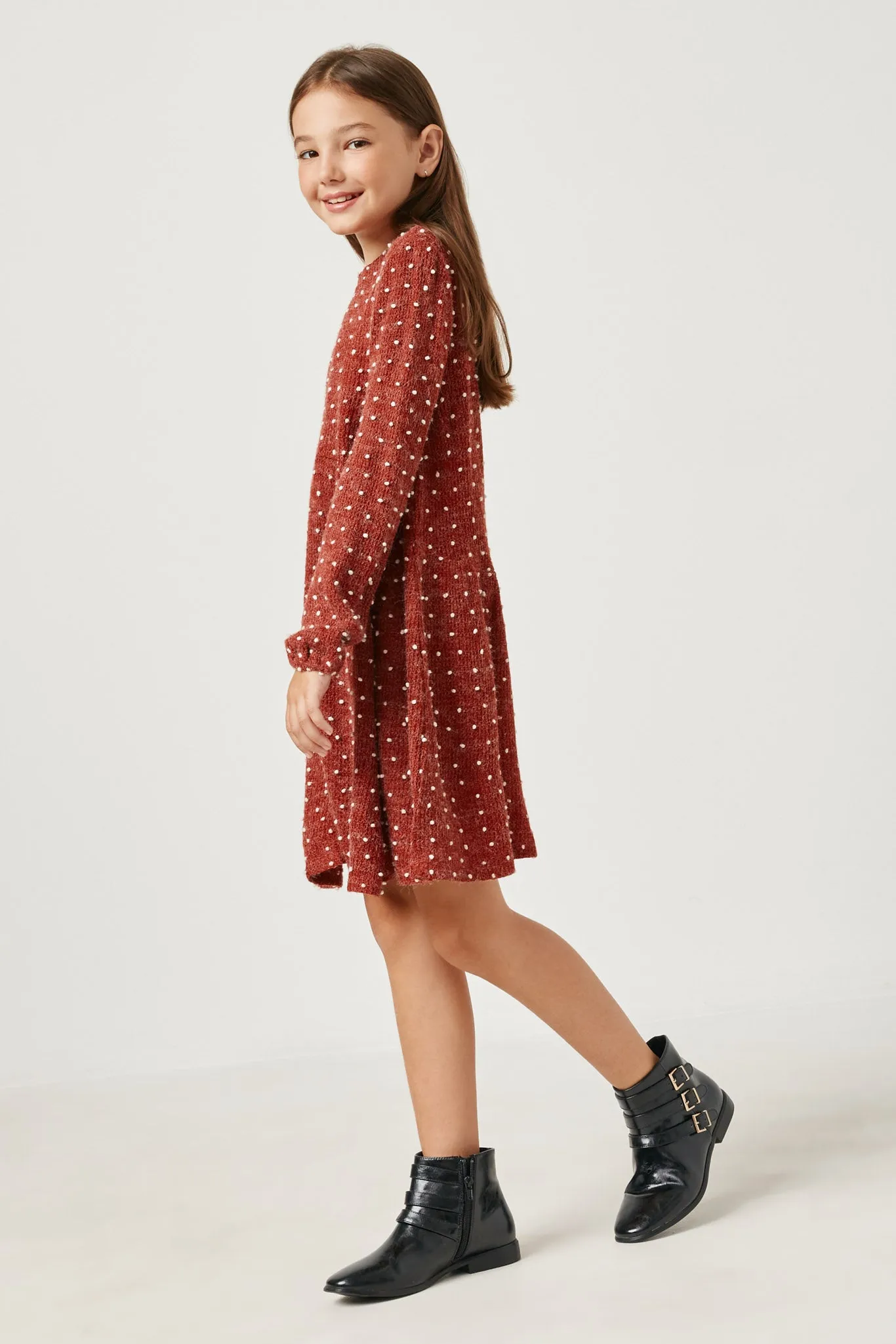 Mini Pom Pom Loose Knit Dress