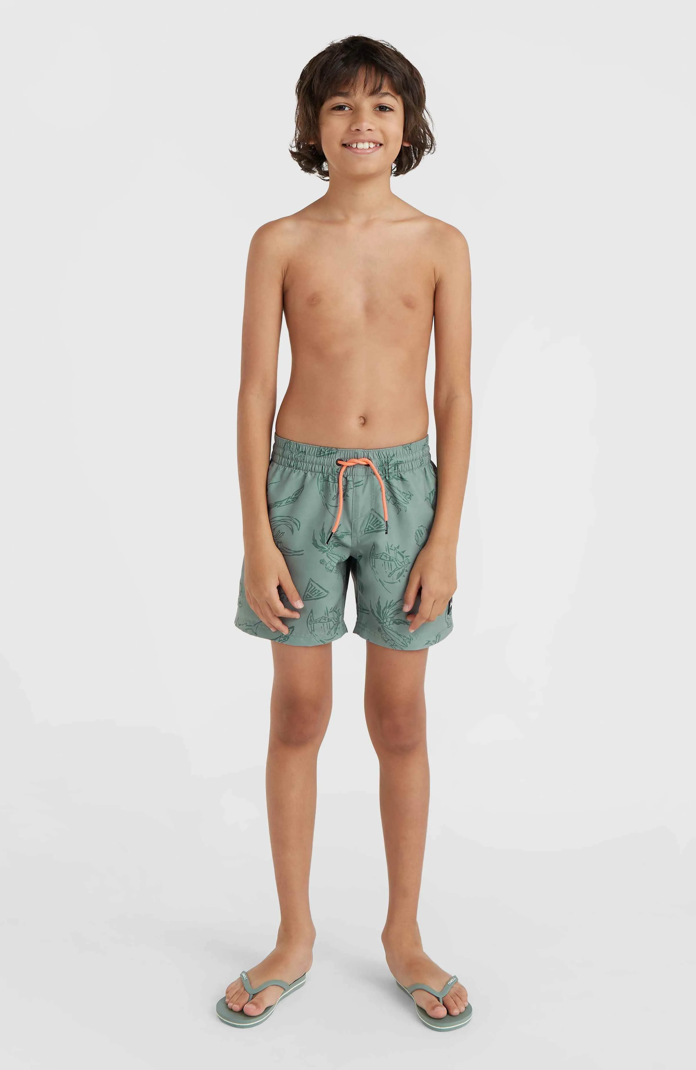 Mix and Match Cali Print 13'' Badehose | Green Vintage Surfer