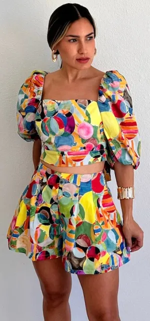 Modern Art Print Two-Piece Set