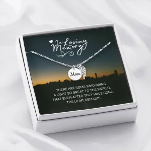 Mom Remembrance, In lovng memory-Angel Wing Necklace