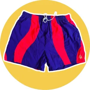 Nautica vintage nylon shorts multicolored 80s 90s swim wear retro unisex