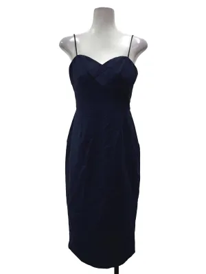 Navy Sweetheart Fitted Dress