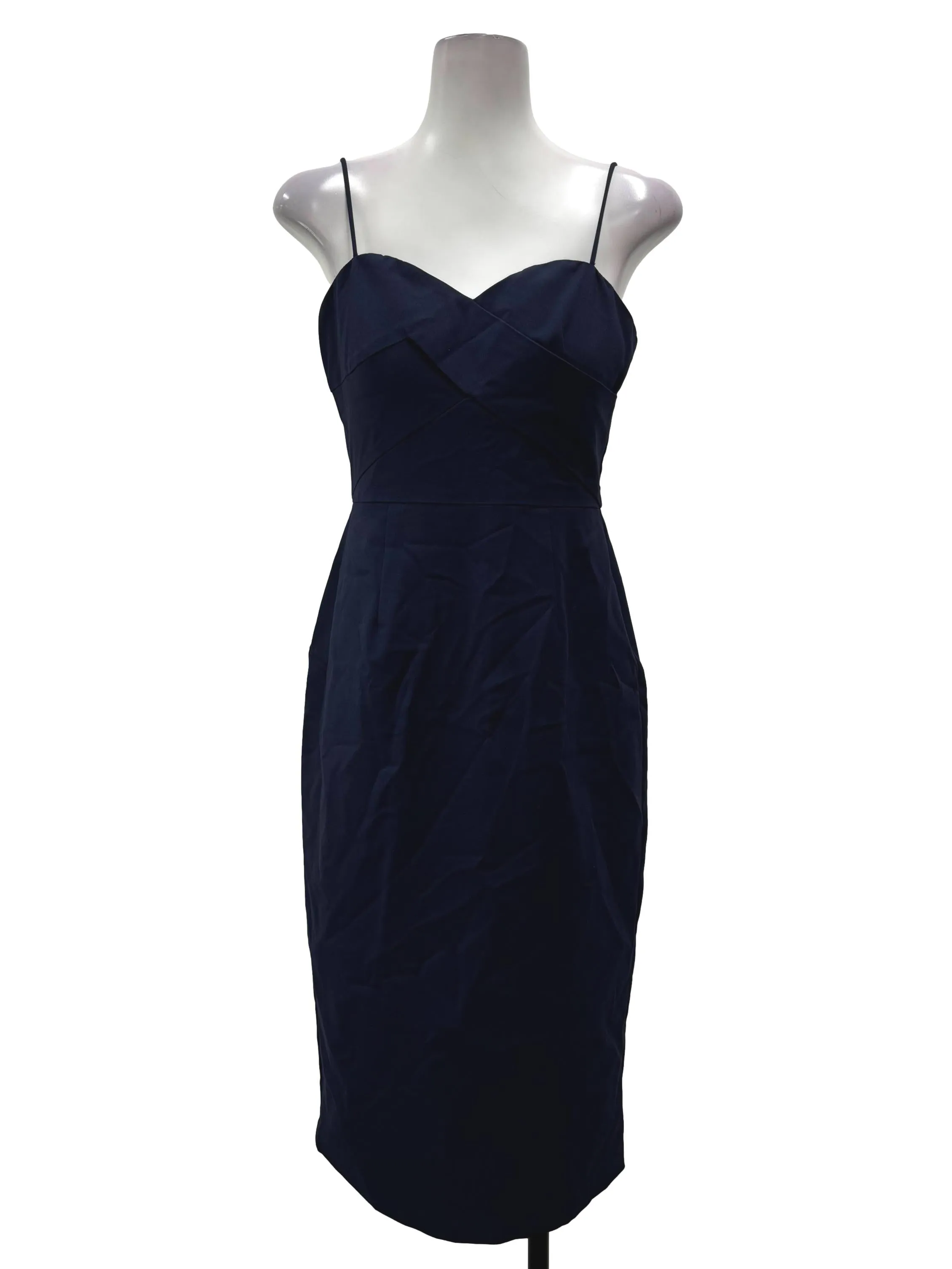 Navy Sweetheart Fitted Dress