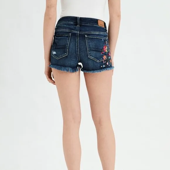 New American Eagle AE Ne(X)t Level High Waisted Floral Short Shorts - 0