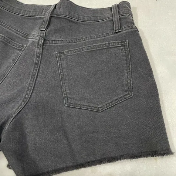 NEW Madewell High-Rise‎ Denim Boyshorts Faded Black