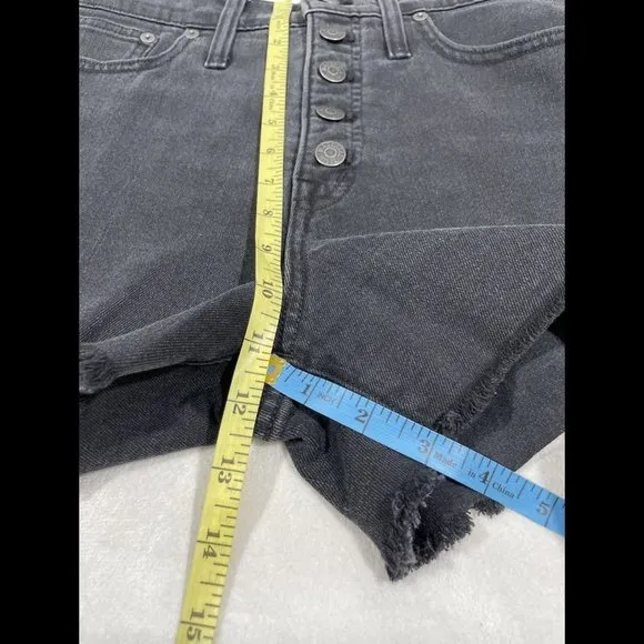 NEW Madewell High-Rise‎ Denim Boyshorts Faded Black