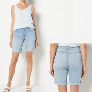 NEW NYDJ Higher Rise Lightweight Denim Shorts Light Wash Size 16 Curvy Shaping