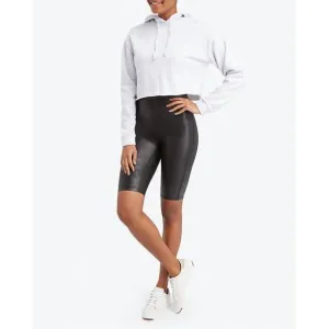 NEW SPANX faux leather bike shorts in black
