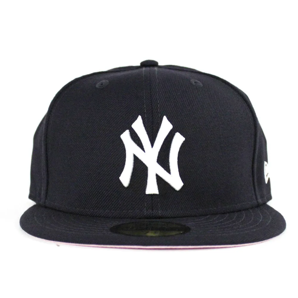 New York Yankees New Era 59Fifty Fitted Hat (Team Color Pink Under Brim)
