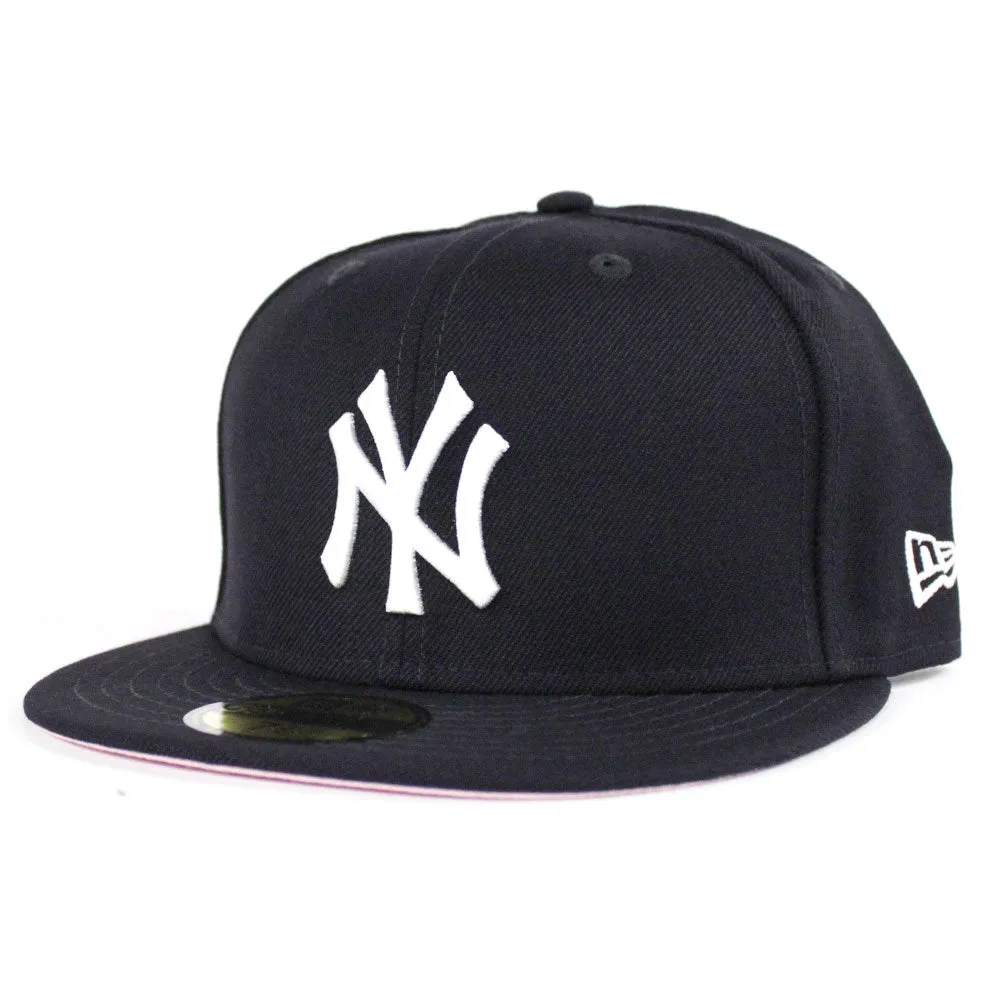 New York Yankees New Era 59Fifty Fitted Hat (Team Color Pink Under Brim)