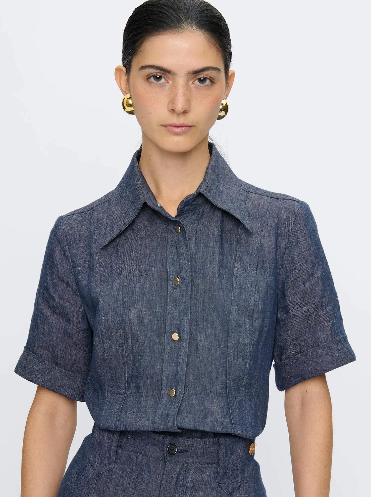 NINA Fitted shirt Indigo