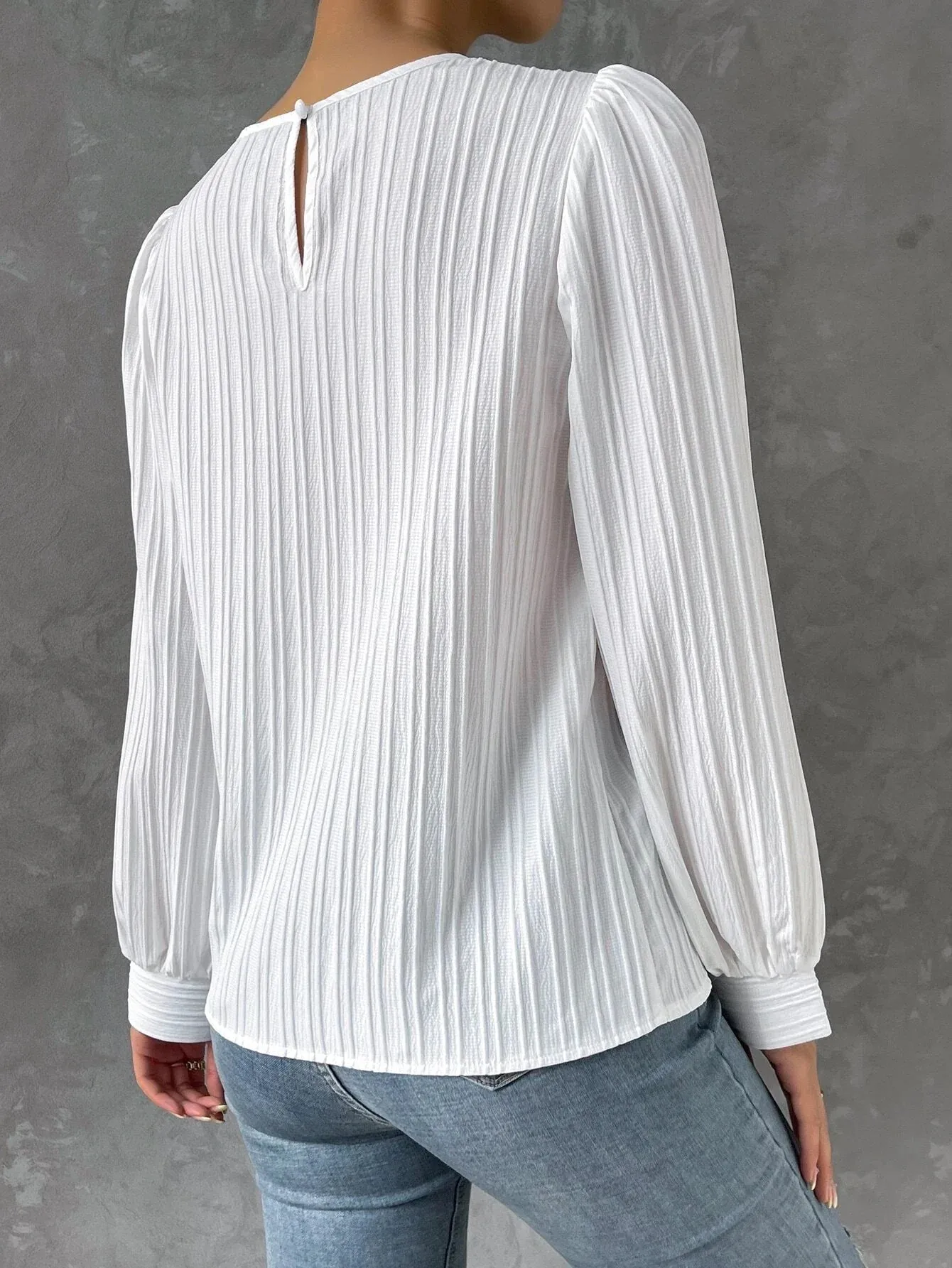 Norma® | Textured Long Sleeve Blouse