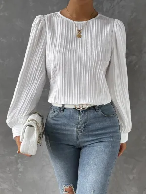 Norma® | Textured Long Sleeve Blouse
