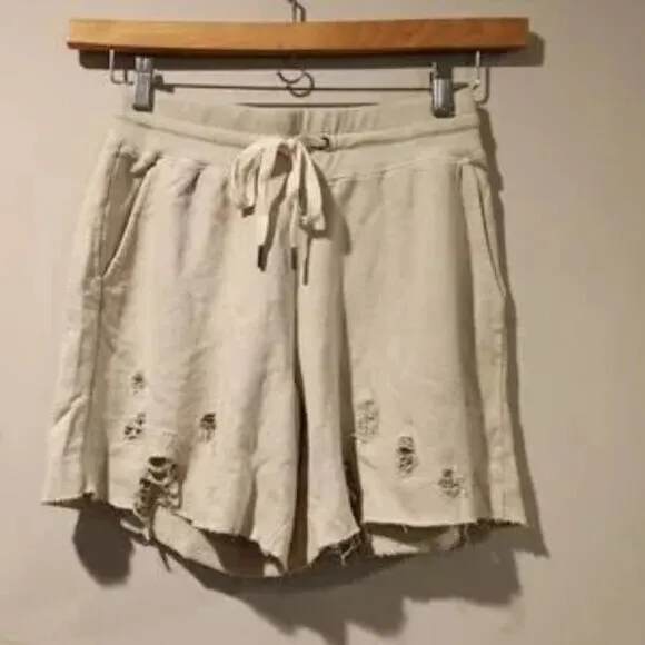 n:PHILANTHROPY distressed sweat shorts with raw hem and back pocket NWT size S