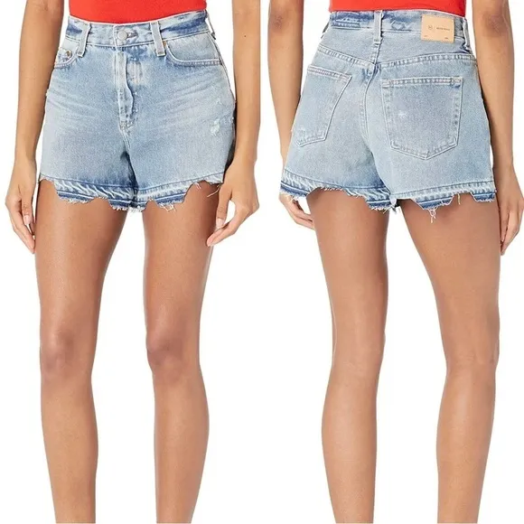 NWT AG-ed Adriano Goldshmied Alexxis High Rise Wedgie Shorts