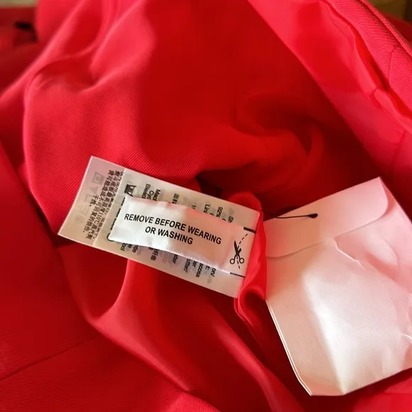 NWT DKNY  Long Sleeve Cargo Pocket Cropped Blazer IN COLOR FLAME