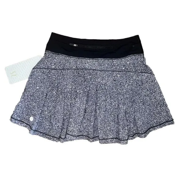 NWT Lululemon Size 2 Tall Circuit Breaker Skirt II Luminesce Black Skort Tennis