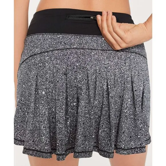 NWT Lululemon Size 2 Tall Circuit Breaker Skirt II Luminesce Black Skort Tennis