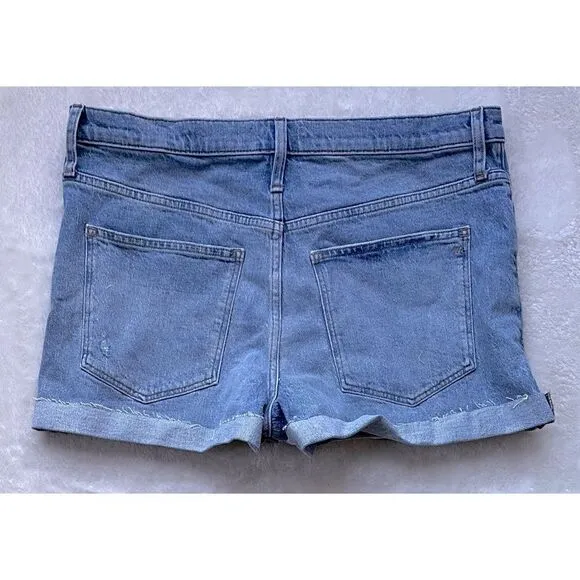 NWT Madewell High-Rise Denim Shorts in Astell Wash: Ripped Edition, Size 32