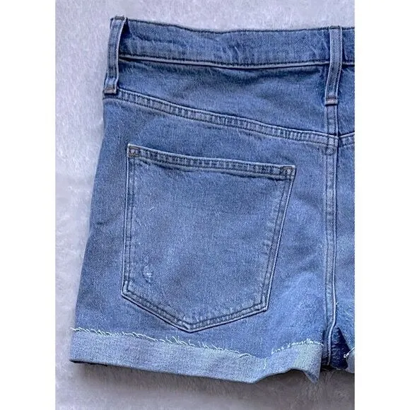 NWT Madewell High-Rise Denim Shorts in Astell Wash: Ripped Edition, Size 32
