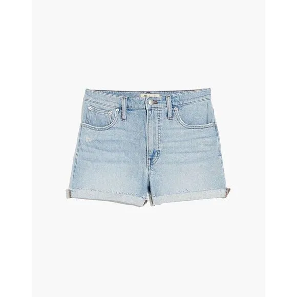 NWT Madewell High-Rise Denim Shorts in Astell Wash: Ripped Edition, Size 32