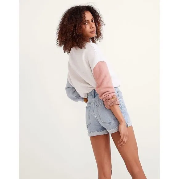 NWT Madewell High-Rise Denim Shorts in Astell Wash: Ripped Edition, Size 32