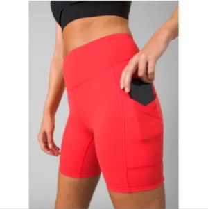 NWT PRANA WOMEN'S ELECTA SHORT II Bike Shorts W/Pockets In Carmine Red