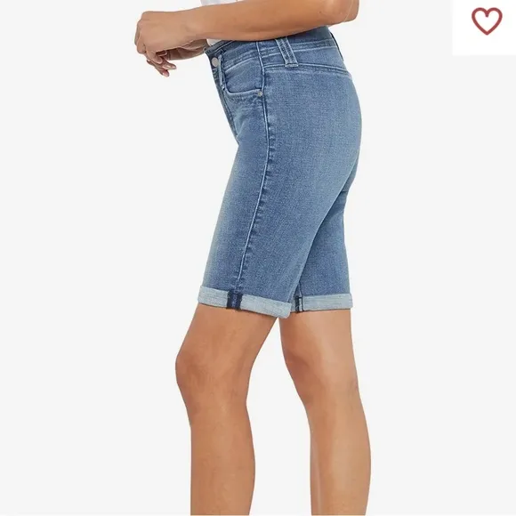 NYDJ High-Rise Ella Shorts w/ Binding Detail