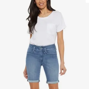 NYDJ High-Rise Ella Shorts w/ Binding Detail