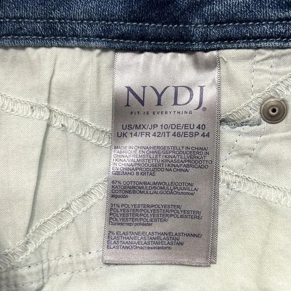 NYDJ High-Rise Ella Shorts w/ Binding Detail