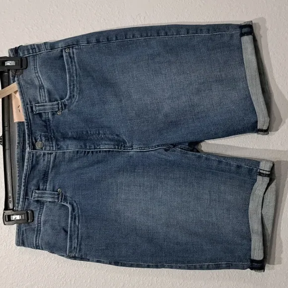 NYDJ High-Rise Ella Shorts w/ Binding Detail
