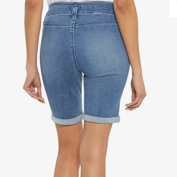 NYDJ High-Rise Ella Shorts w/ Binding Detail