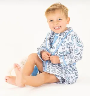Ocean Baby Boys Rocking Horse With Rosary Pyjama & Night-Coat Set (3M-6Yrs)
