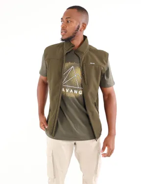 Olive Softshell Bonded Gilet