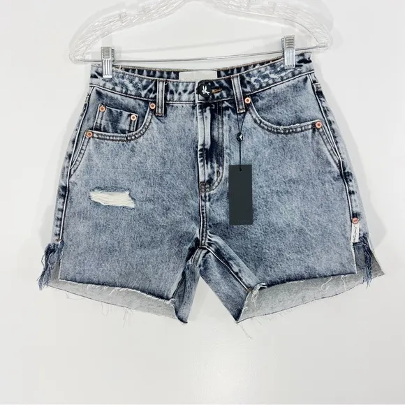 One Teaspoon Legend High Waist Mom Short in Blue Blossom Size 26 NWT