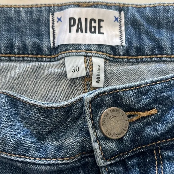 Paige Jimmy jimmy denim shorts in Begonia color. Size 30 in EUC.