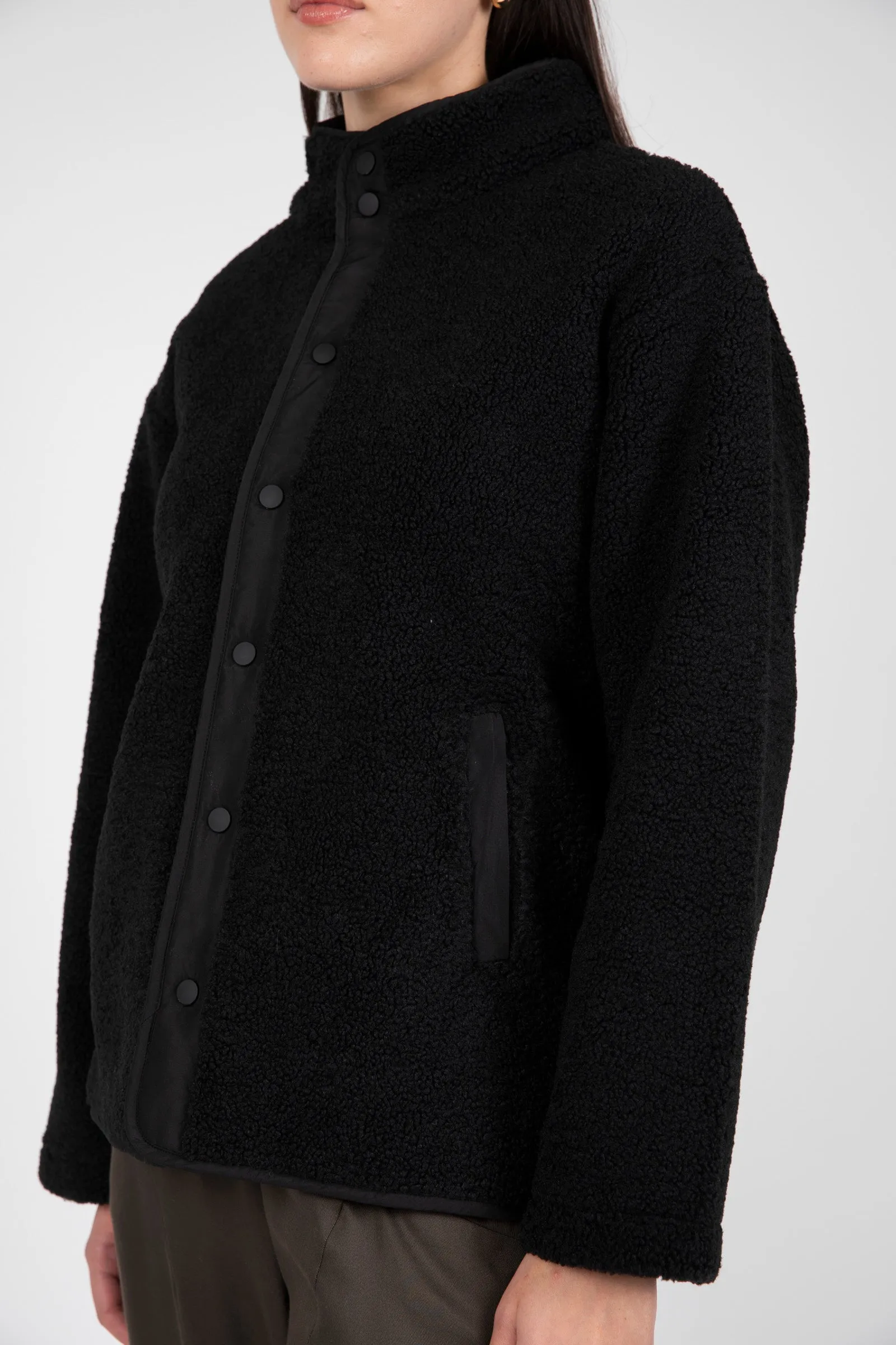 Peak Teddy Fleece Jacket - Black