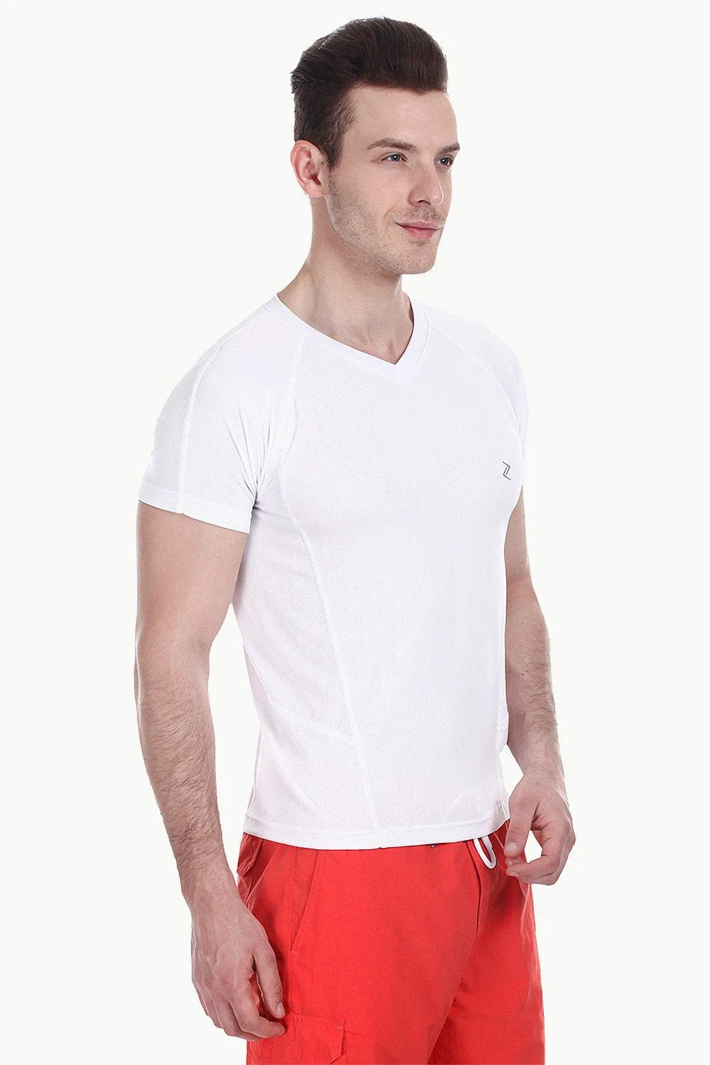 Performance Wear V Neck With Side Panel Stitch