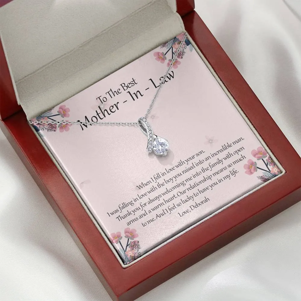 Personalized To The Best Mother-In-Law Alluring Luxury Necklace