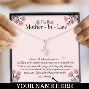 Personalized To The Best Mother-In-Law Alluring Luxury Necklace