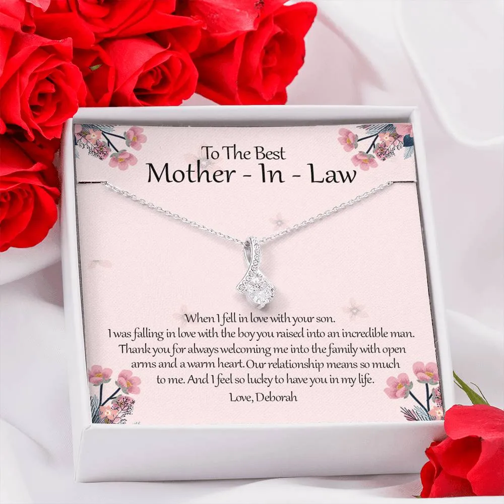 Personalized To The Best Mother-In-Law Alluring Luxury Necklace