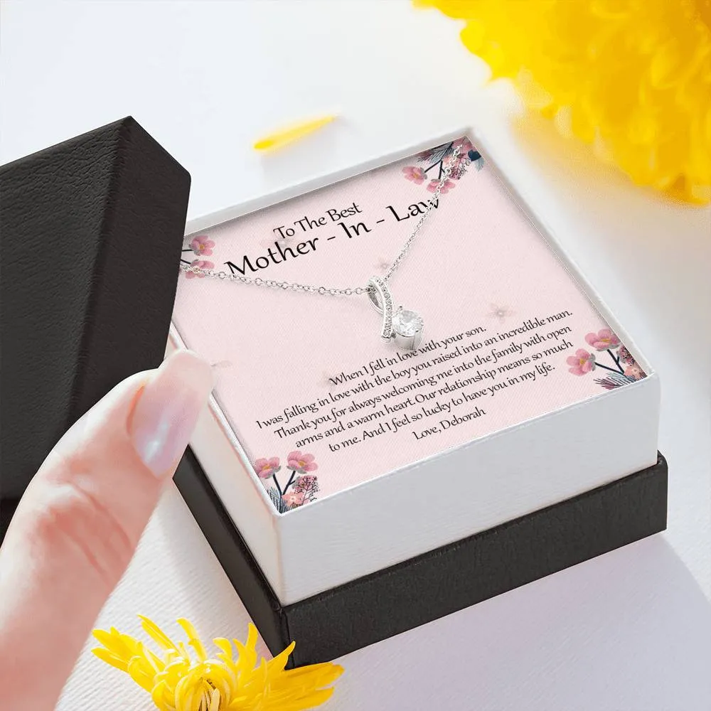 Personalized To The Best Mother-In-Law Alluring Luxury Necklace