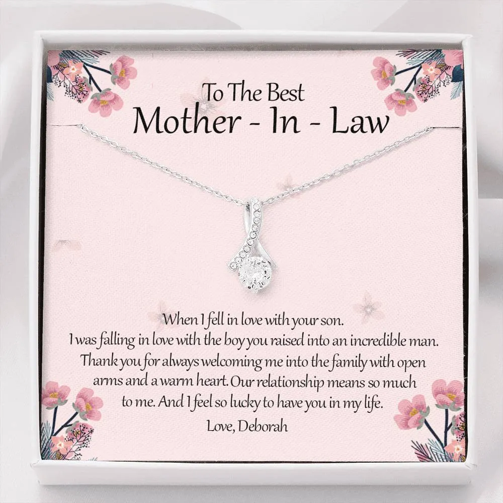 Personalized To The Best Mother-In-Law Alluring Luxury Necklace